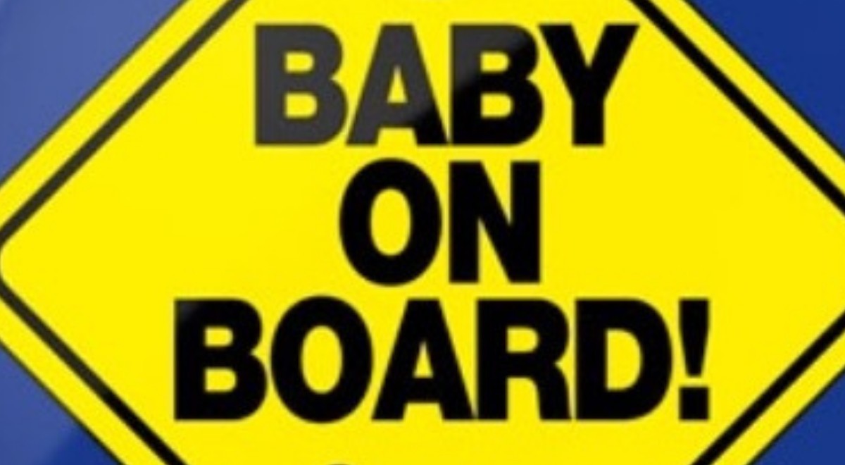Bébé à bord - Panneau d'avertissement - Voiture - Panneau de sécurité, Jaune