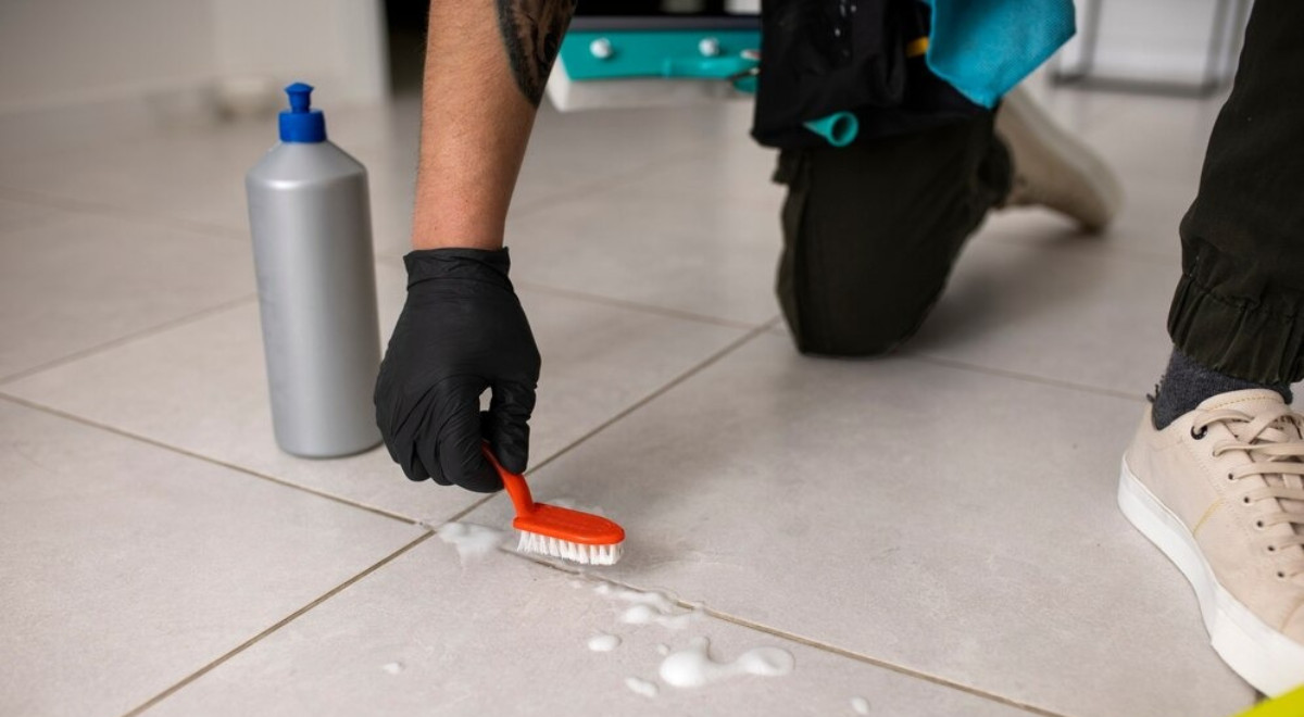 To clean grouting, you only need one product that you probably already