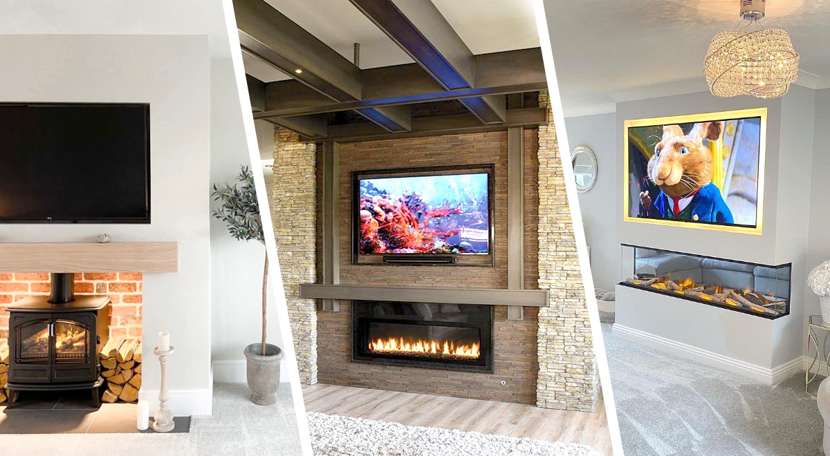 Mettre la TV et la cheminée sur le même mur ? Oui, c'est possible avec ...