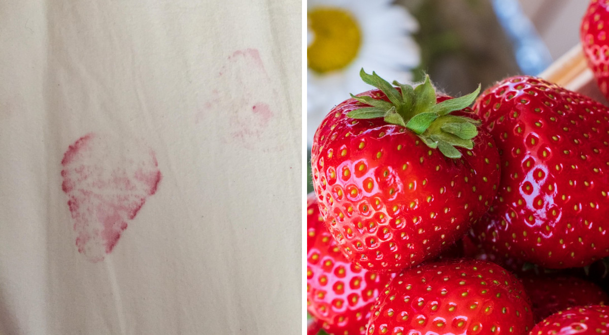Strawberry juice stains on fabrics how to remove them using a range of