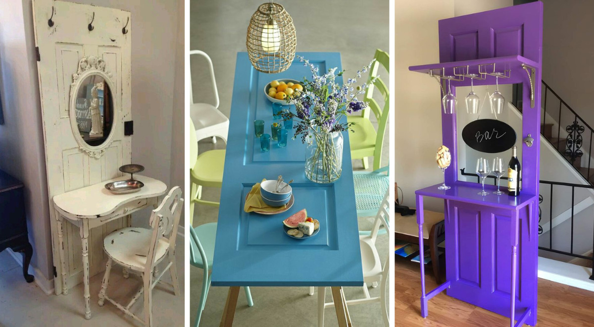 Recyclage de vieilles portes : des idées créatives pour meubler votre ...