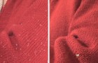 Wil je een los draadje verwijderen van je trui? Met deze 2 stappen is je trui binnen korte tijd weer zo goed als nieuw!