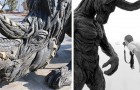 Quando gli pneumatici diventano arte: le imponenti sculture 