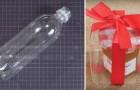 Hur man skapar en genomskinlig presentförpackning av en plastflaska