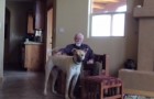 Le père souffre d'Alzheimer et ne parle plus: mais voici ce qui se passe quand il reste seul avec le chien