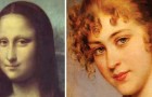 500 ans de portraits féminins deviennent le visage d'une seule femme qui bouge et nous regarde.