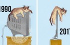Ecco come è cambiata la vita dei gatti con l'arrivo della tecnologia