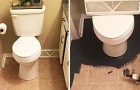 Ze was haar badkamer zat, en begon het zwart te verven: het eindresultaat is geweldig!