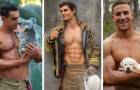 I pompieri australiani posano con gli animali per un calendario: le foto sono decisamente bollenti!