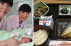 Une femme accouche au Japon et nous montre ce qu'on lui a donné à manger à l'hôpital