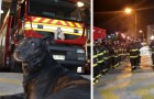 A fire station dog passes away and the farewell given to him by his 