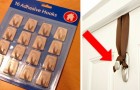 22 unusual uses for self-adhesive hooks that will impress you with their incredible usefulness