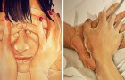 Questa illustratrice italiana riesce a mostrare tutta la bellezza del contatto fisico