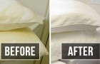 Yellowed pillows? Here's how to get them back to their previous whiteness with a single wash