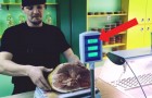 Dieser Typ zeigt uns die einfache Technik, um beim Gewicht des Fleisches zu 