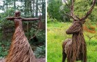 L'artista che crea incredibili sculture a grandezza naturale intrecciando i rami di salice