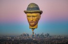 Un autoritratto in mongolfiera: le spettacolari immagini del pallone con il volto di Van Gogh