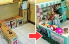 Una mamma trasforma dei semplici scatoloni in una stupenda cucina giocattolo per sua figlia