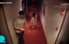 A little girl in a hotel hallway for the perfect prank!