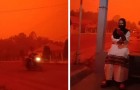 In Indonesia i numerosi incendi provocati dagli agricoltori hanno colorato il cielo di rosso