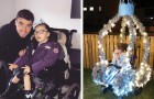 A creative dad turned his daughter's wheelchair into a princess's carriage