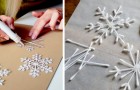 Decorazioni natalizie a forma di fiocchi di neve: idee per realizzarle con tanti materiali diversi