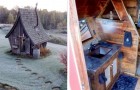 In de VS zijn er hele kleine houten huisjes die uit een gotisch sprookje lijken te komen