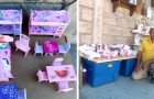 This grandpa was not able to sell his dollhouse furniture and a young woman helps him by posting his photos