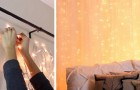 Il metodo ingegnoso ed economico per installare una romantica parete di luce in camera da letto