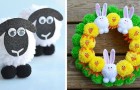 9 trovate semplici e deliziose per creare lavoretti di Pasqua con i pon-pon di lana