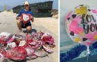 I palloncini regalati a San Valentino inquinavano la spiaggia: un ragazzo ne ha raccolti più di 60