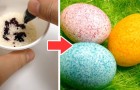 Il metodo facile e veloce per decorare le uova di Pasqua usando il riso