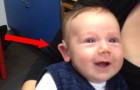 Kind hoort de stem van de vader voor de eerste keer: haar glimlach is onbetaalbaar
