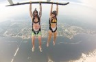 This Helicopter jump must be a scary, but crazy experience !!