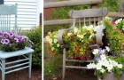 9 propositions hyper ingénieuses pour recycler de vieilles chaises et les utiliser comme jardinières dans le jardin