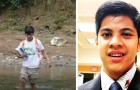 This impoverished boy had to cross a river to go to school every day: today he studies at Harvard