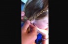 This mom turns a simple braid into a new hairstyle in just 5 seconds