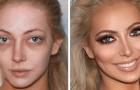 Deze visagist slaagt erin om de gezichten van vrouwen te transformeren met oogschaduw en een kwastje