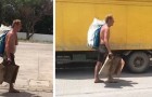 Een man wordt gedwongen afval te verzamelen om te leven nadat zijn vriendin al zijn geld heeft uitgegeven