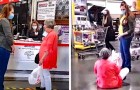 Woman sits on ground and refuses to leave a store after they asked her to put on a face mask