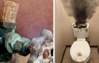 Ein Klempner postete Fotos der absurdesten Hauskatastrophen, deren Zeuge er wurde