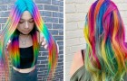 Un parrucchiere trasforma le chiome delle clienti in code di unicorno dal colore dell'arcobaleno