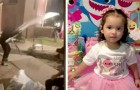 A neighbor ruins a 3 year old girl's birthday by knocking over the table with all the food