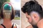 20 Personen, die extravagante Haarschnitte zur Schau stellten, ohne zu merken, dass sie geschmacklos waren