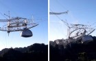 Een enorme telescoop stort neer nadat een kabel breekt: de video van de instorting is schokkend