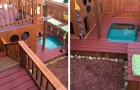 Il construit une villa de rêve pour ses chiens : elle est équipée de niches, de balançoires, d'une piscine, de caméras et d'un escalier intérieur