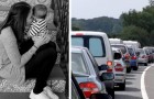 She must rush to the hospital to save her son but gets stuck in traffic: a stranger offers to help her