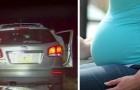 Policemen pull over a car and discover a mother in labor: they help her to give birth on the street