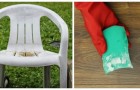 Sedie e tavoli in plastica da giardino: falli tornare come nuovi con questi trucchi facilissimi
