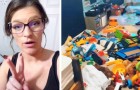 O filho de 5 anos se recusa a limpar o quarto: sua mãe o faz encontrar os brinquedos nos sacos de lixo